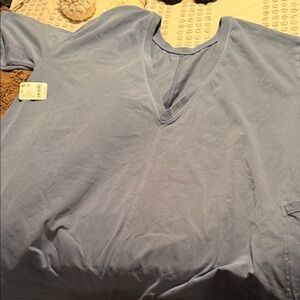 Free People Light Blue V-Neck Jumpsuit Med.